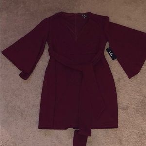 Lulus mini bell dress tie wrap waist